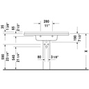 Duravit 030410 Starck 3 Furniture Washbasin 41-3/8" x 19-1/4" Single Hole 3