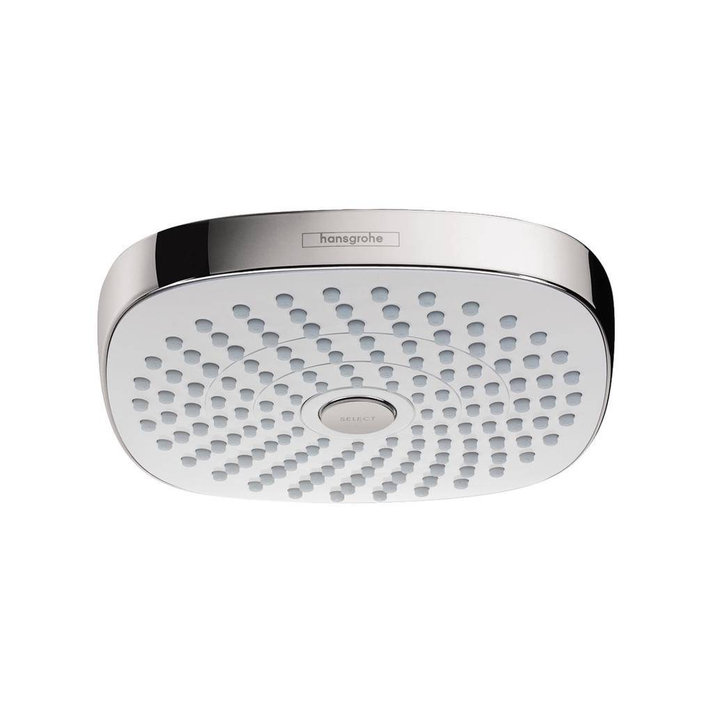 Hansgrohe 04387400 Croma Select E Showerhead 180 2 Jet Chrome White 1