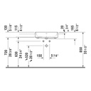 Duravit 038255 Vero Air Semi Recessed Three Holes Washbasin 3