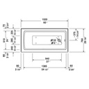 Duravit 700355 Architec Bathtub With Panel Height 20 1/2&quot; 2