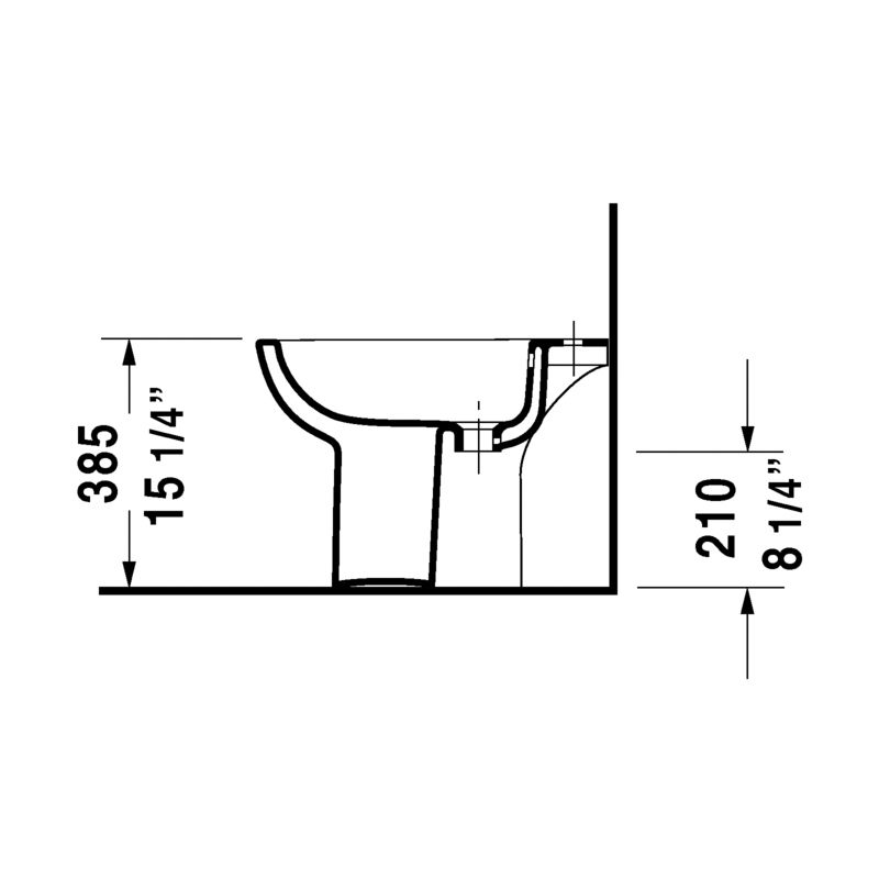 Duravit 223810 D-Code Floor Standing Bidet 2