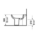 Duravit 223810 D-Code Floor Standing Bidet 2