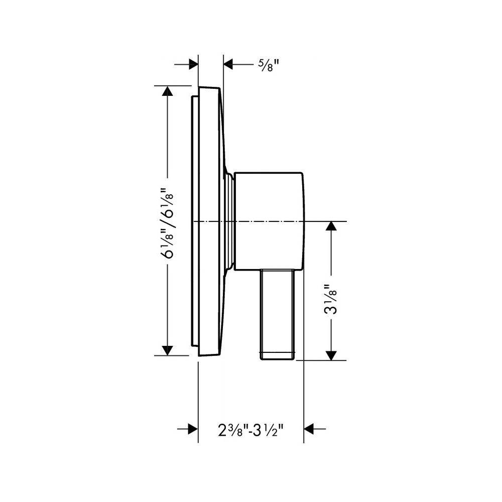 Hansgrohe 15718821 Ecostat E Pressure Balance Trim Brushed Nickel 2