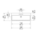 Duravit 235012 Vero Air Three Holes Furniture Washbasin 3