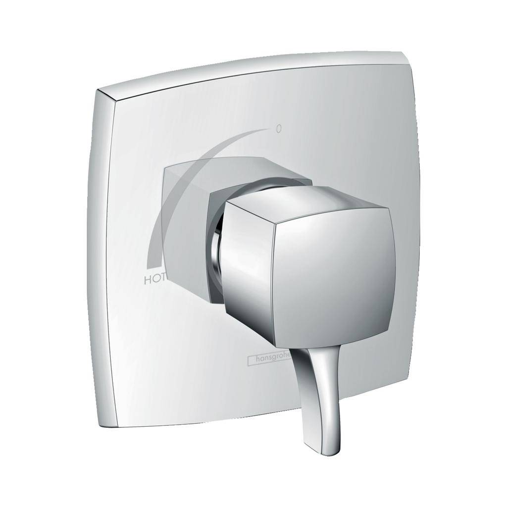 Hansgrohe 15769001 Ecostat Classic Pressure Balance Trim Square Chrome 1