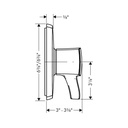 Hansgrohe 15769001 Ecostat Classic Pressure Balance Trim Square Chrome 2
