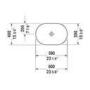 Duravit 037960 Luv Washbowl Without Tap Hole Grey Satin 3