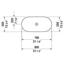 Duravit 037980 Luv Washbowl Without Tap Hole White 3