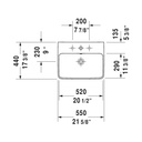 Duravit 233555 ME By Starck Single Hole Washbasin 3