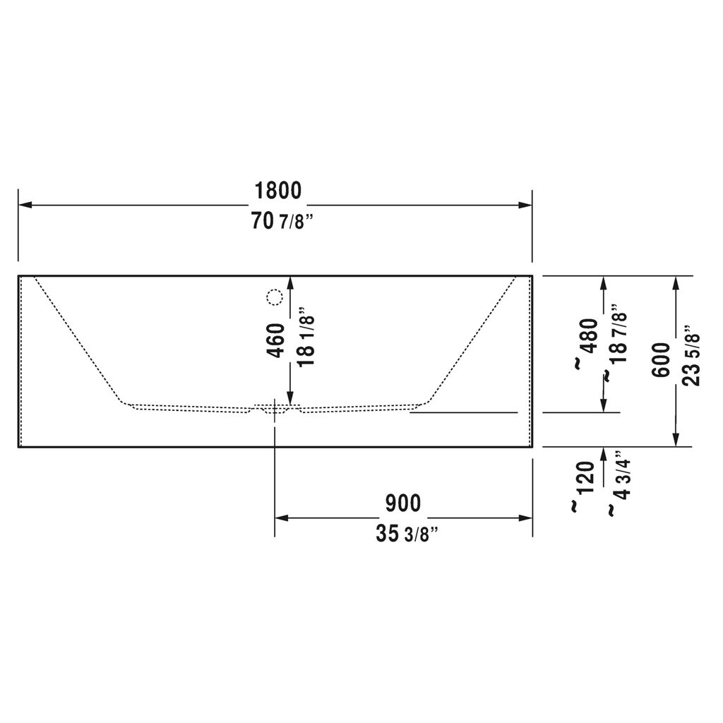 Duravit 700418 Vero Air Freestanding Bathtub 3