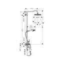 Hansgrohe 16574831 Axor Montreux Showerpipe 240 1 Jet Polished Nickel 2
