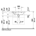Duravit 232065 DuraStyle Single Hole Furniture Washbasin 2