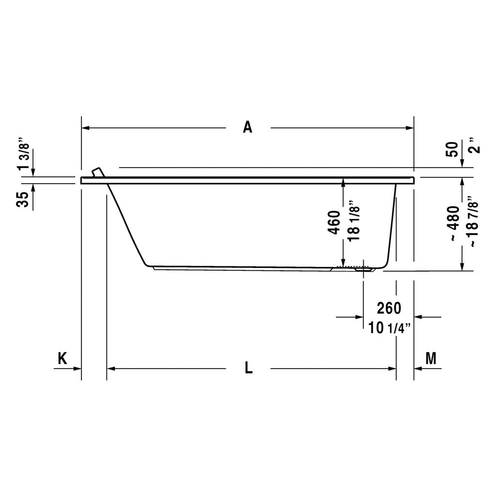 Duravit 700333 Starck Tubs Shower Bathtub White 3
