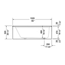 Duravit 700355 Architec Bathtub With Panel Height 19 1/4 White 3