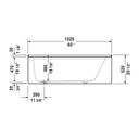 Duravit 700356 Architec Bathtub With Panel Height 19 1/4 White 3