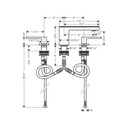 Hansgrohe 47050001 Axor Widespread Faucet 70 1.2 GPM Chrome 2