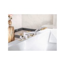 Hansgrohe 31441821 Metropol Classic 4 Hole Roman Tub Set Trim Lever Handles Brushed Nickel 2