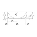 Duravit 700433 Luv Bathtub Back To Wall 2