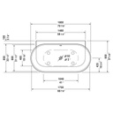Duravit 700433 Luv Bathtub Back To Wall 3