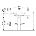 Duravit 231955 DuraStyle Single Hole Washbasin 2