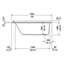 Duravit 700331 Starck Builtin Tub 59" x 27 1/2" 2