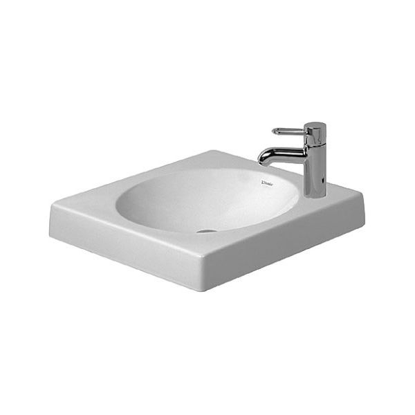 Duravit 032050 Architec Above Counter Basin Faucet Hole Left White 1
