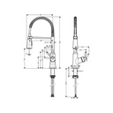 Hansgrohe 04792670 Joleena Single Handle Semi Pro Kitchen Faucet Matte Black 2
