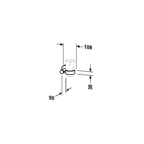 Duravit 009920 D Code Glass Holder Chrome 2