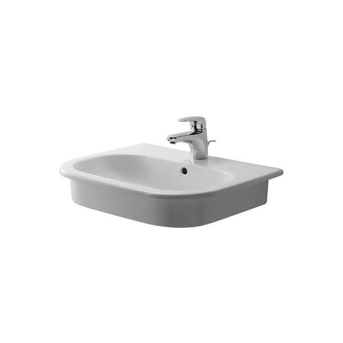 Duravit 033754 D Code Vanity Basin Three Faucet Hole White 1