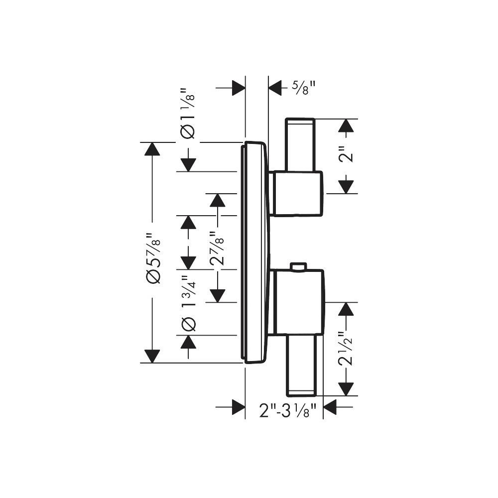 Hansgrohe 15758821 Ecostat S Thermostatic Trim Brushed Nickel 2
