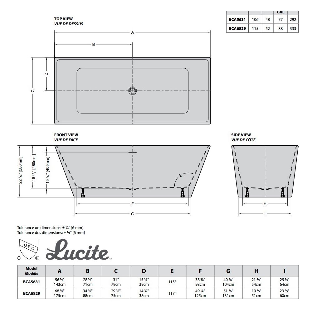 Fleurco BCA6829 Calando Grande Acrylic Bathtub White 2
