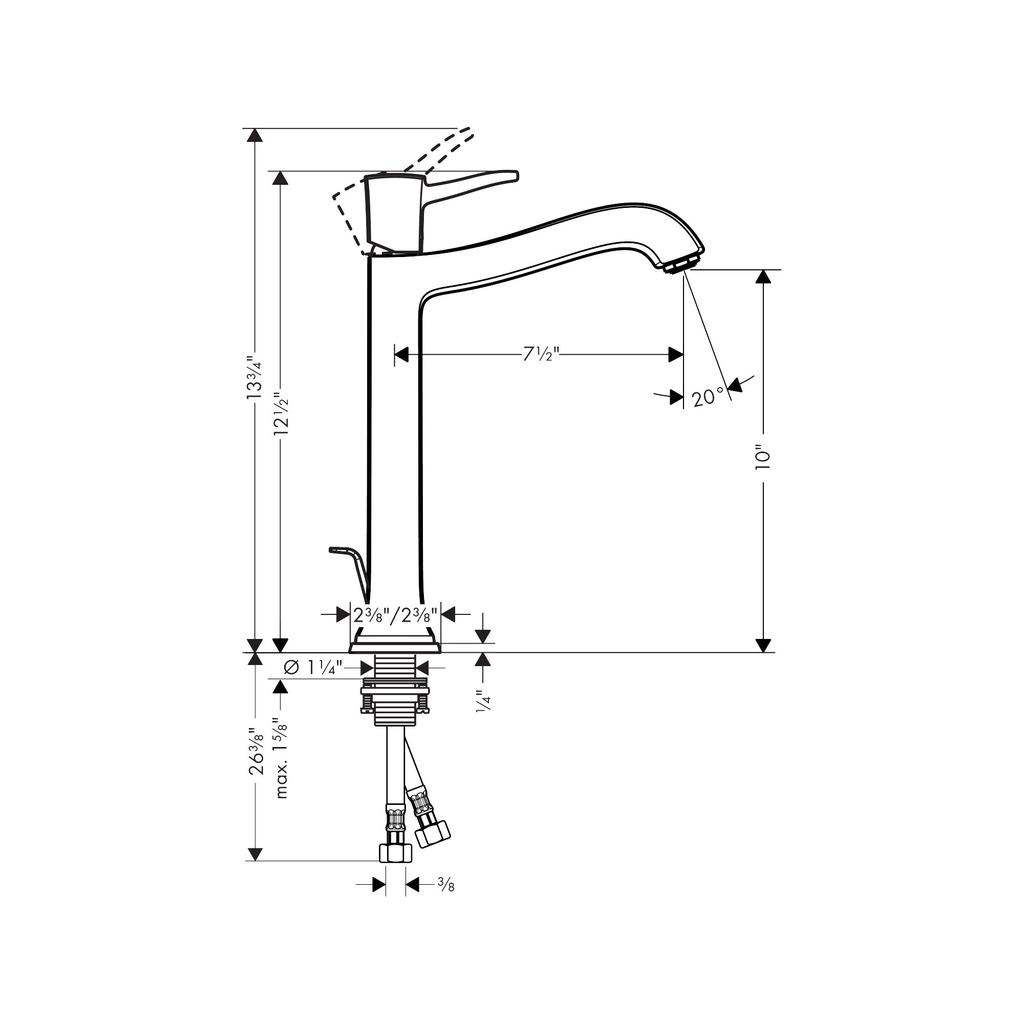 Hansgrohe 31303821 Metropol Classic Single Hole Faucet 260 Brushed Nickel 2