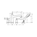 Hansgrohe 04777000 Joleena 4 Hole Roman Tub Set Trim Chrome 2