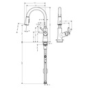 Hansgrohe 04793670 Joleena Single Handle Pull Down Kitchen Faucet Matte Black 2
