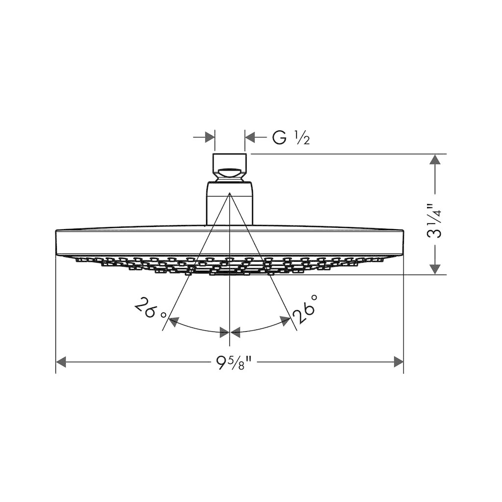 Hansgrohe 04720000 Raindance Select S Showerhead 240 Chrome 2