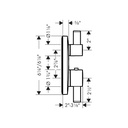 Hansgrohe 15708001 Ecostat E Thermostatic Trim With Volume Control Chrome 2