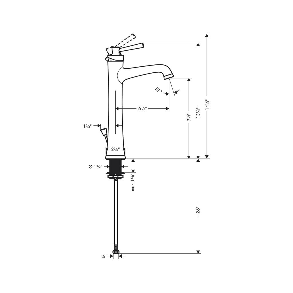 Hansgrohe 04772670 Joleena Single Hole Faucet 230 Matte Black 2