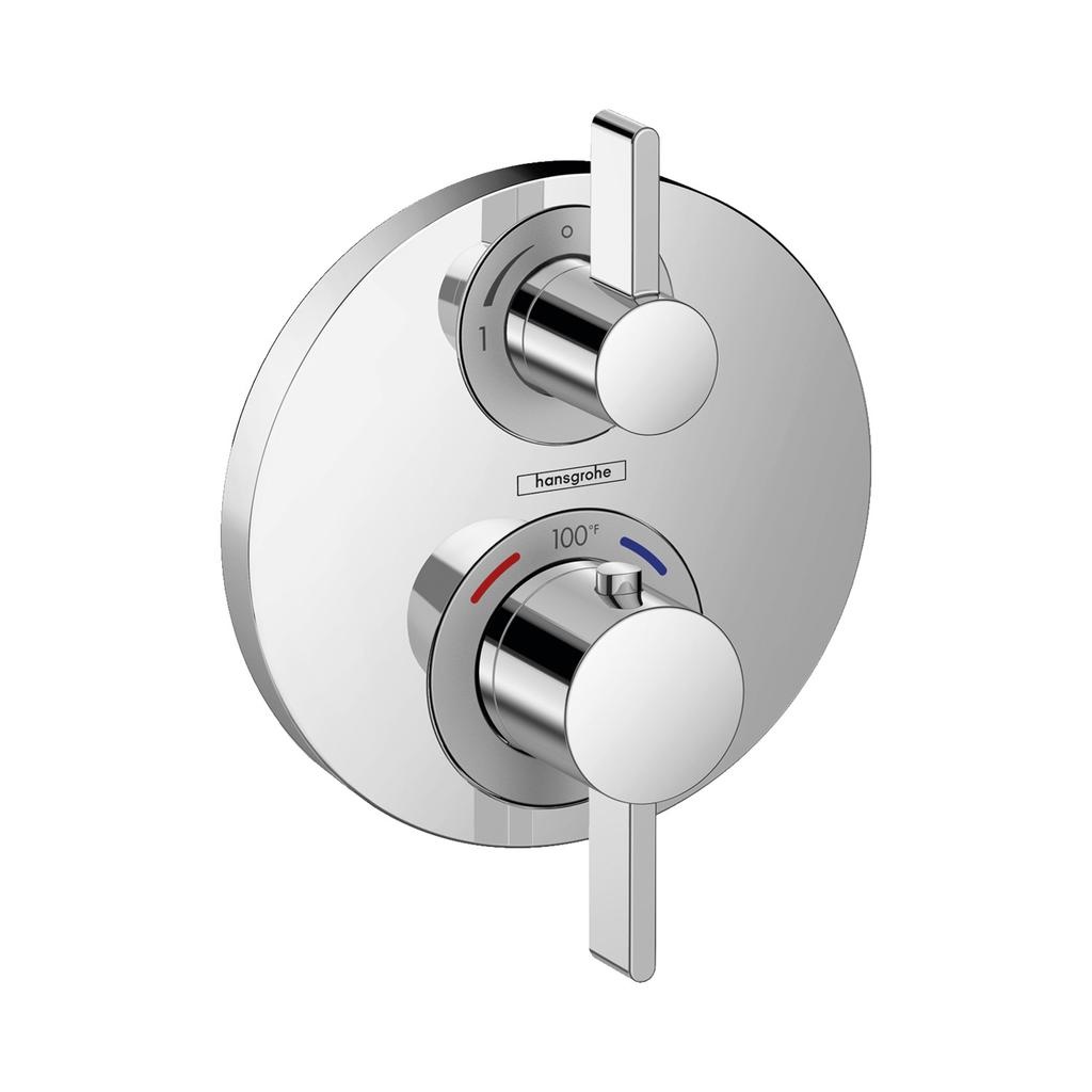 Hansgrohe 15758001 Ecostat S Thermostatic Trim With Volume Control Chrome 1