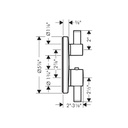 Hansgrohe 15757001 Ecostat S Thermostatic Trim With Volume Control Chrome 2