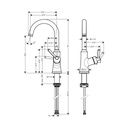Hansgrohe 04795800 Joleena Bar Faucet Steel Optic 2