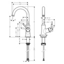 Hansgrohe 04795000 Joleena Bar Faucet Chrome 2