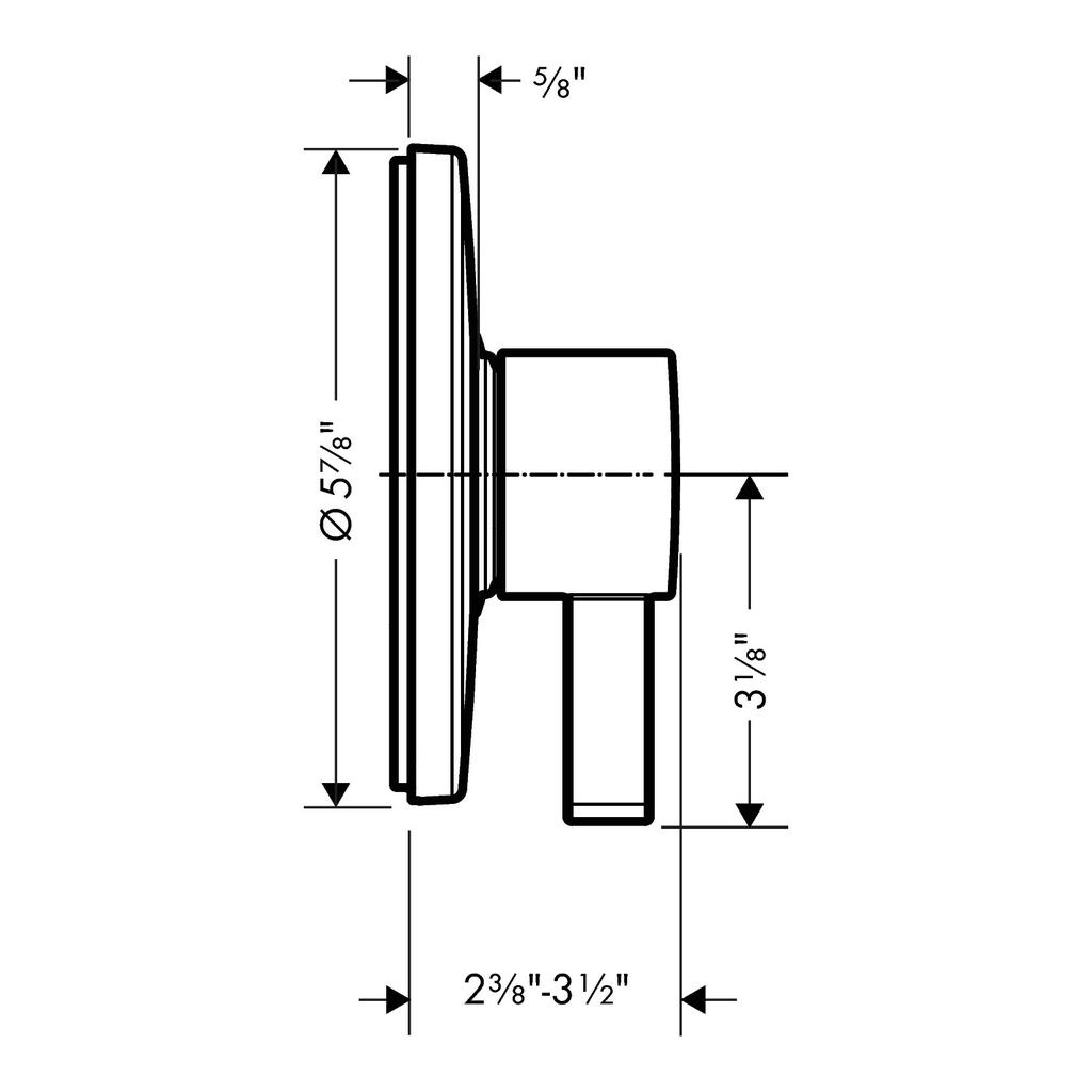 Hansgrohe 15739821 Ecostat S Pressure Balance Trim Brushed Nickel 2