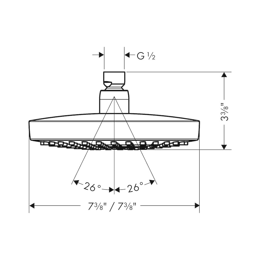 Hansgrohe 04387000 Croma Select E Showerhead 180 Chrome 2