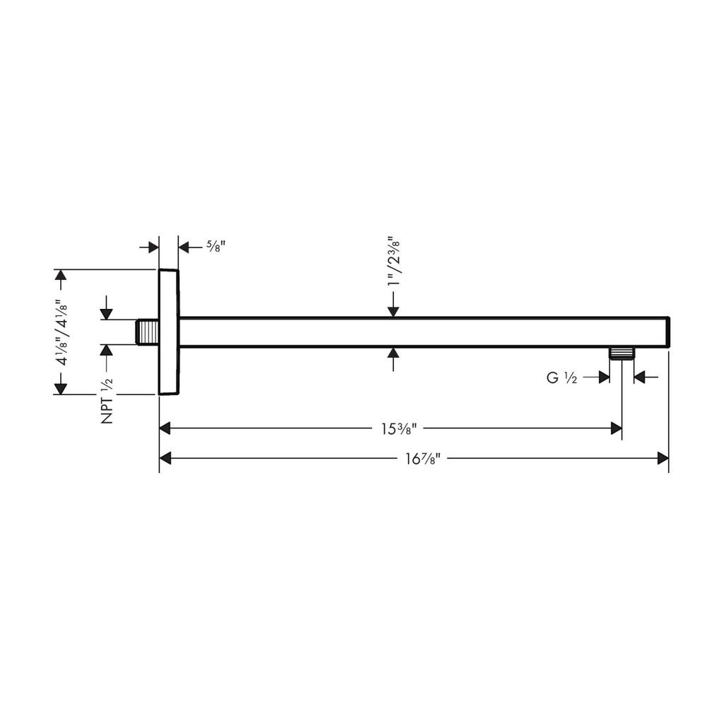 Hansgrohe 04731000 Raindance E Showerarm 15 Chrome 2