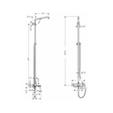 Hansgrohe 26068001 Croma E Shower Pipe And Tub Filler Without Components Chrome 2