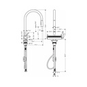 Hansgrohe 73837801 Aquno Select Pull Down Kitchen Faucet Stainless Steel 3