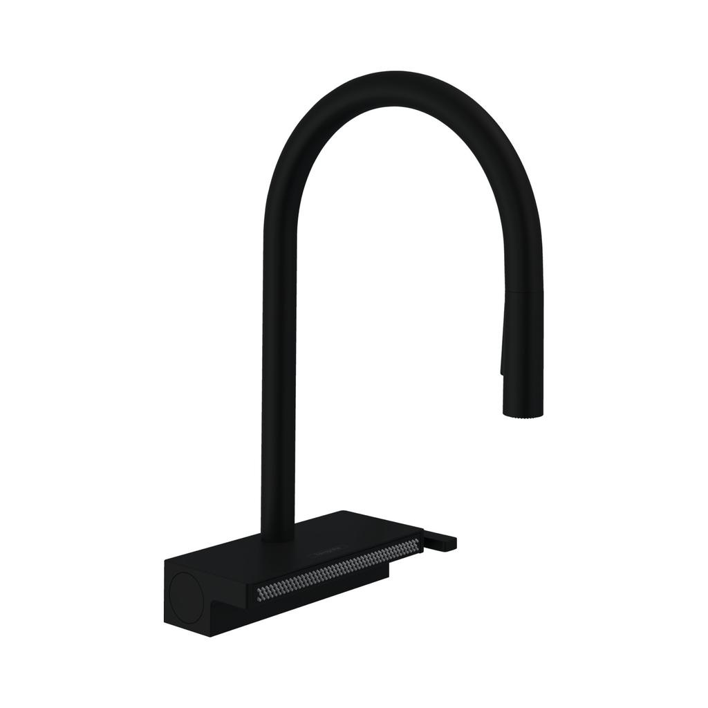 Hansgrohe 73837671 Aquno Select Pull Down Kitchen Faucet Matte Black 1