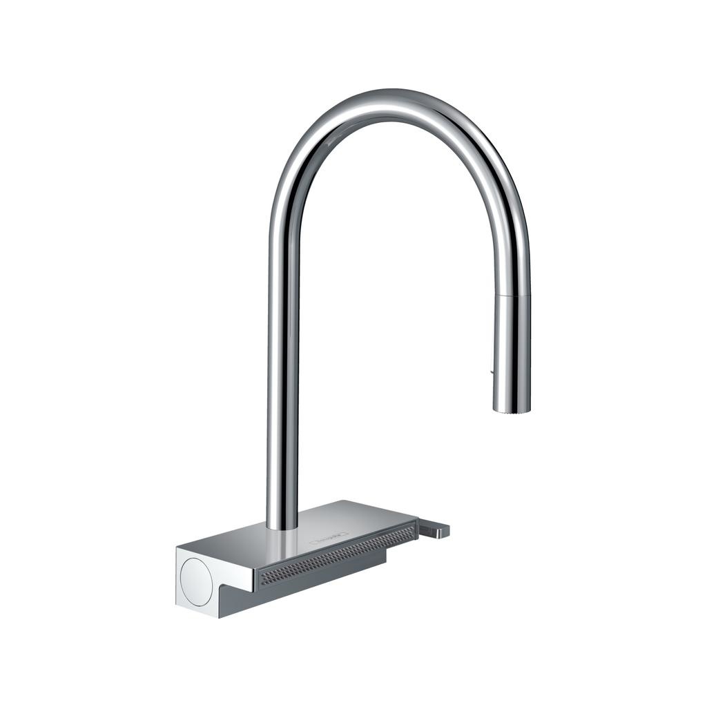 Hansgrohe 73837001 Aquno Select Pull Down Kitchen Faucet Chrome 1