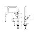 Hansgrohe 72806831 Talis N Pull Down Kitchen Faucet Polished Nickel 2