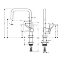 Hansgrohe 72806001 Talis N U Shaped Pull Down Kitchen Faucet Chrome 2